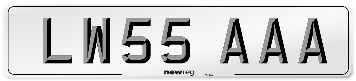 LW55 AAA Number Plate from New Reg